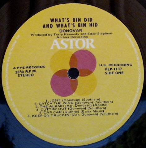 Donovan – What's Bin Did And What's Bin Hid LP vinyl record, image 3 of 4