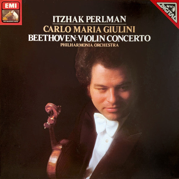 Ludwig Van Beethoven, Itzhak Perlman, Carlo Maria Giulini, Philharmonia Orchestra – Violin Concerto LP vinyl record, image 1 of 3