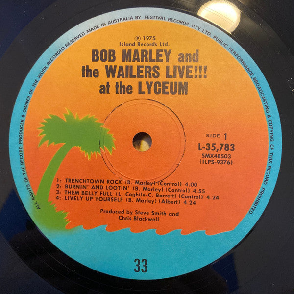 Bob Marley & The Wailers – Live ! LP vinyl record, image 3 of 4