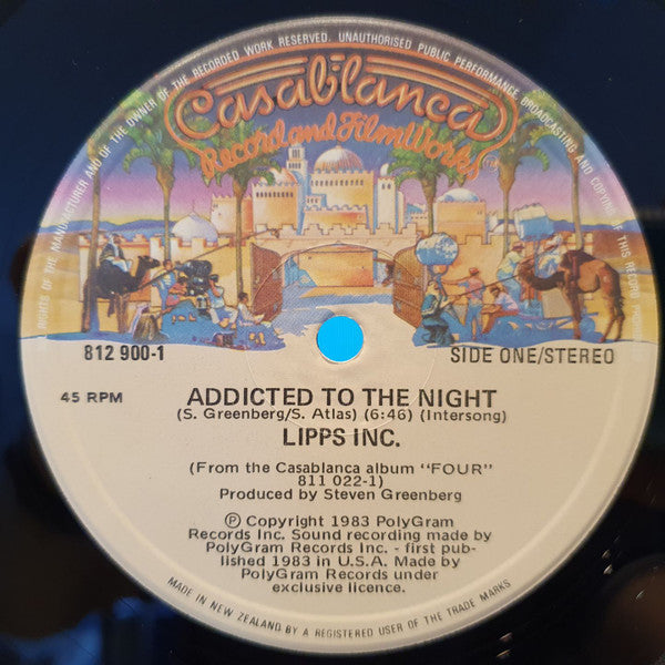Lipps, Inc. – Addicted To The Night 12" vinyl record, image 3 of 4