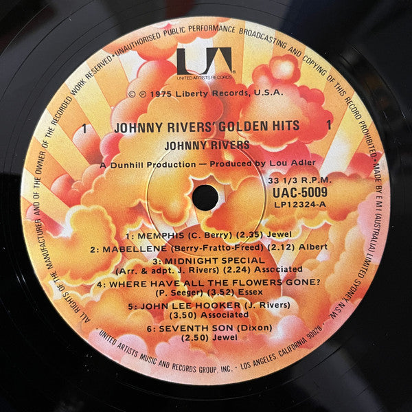 Johnny Rivers – Johnny Rivers' Golden Hits LP vinyl record, image 3 of 4