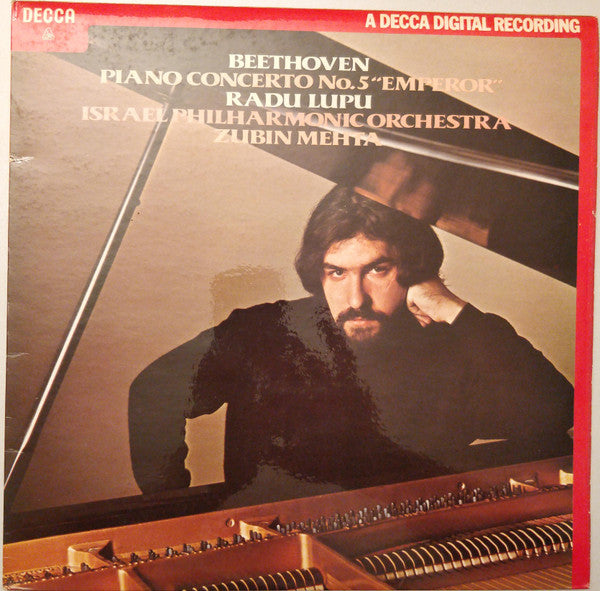 Ludwig Van Beethoven, Radu Lupu, Israel Philharmonic Orchestra, Zubin Mehta – Piano Concerto No.5 "Emperor" LP vinyl record, image 1 of 4