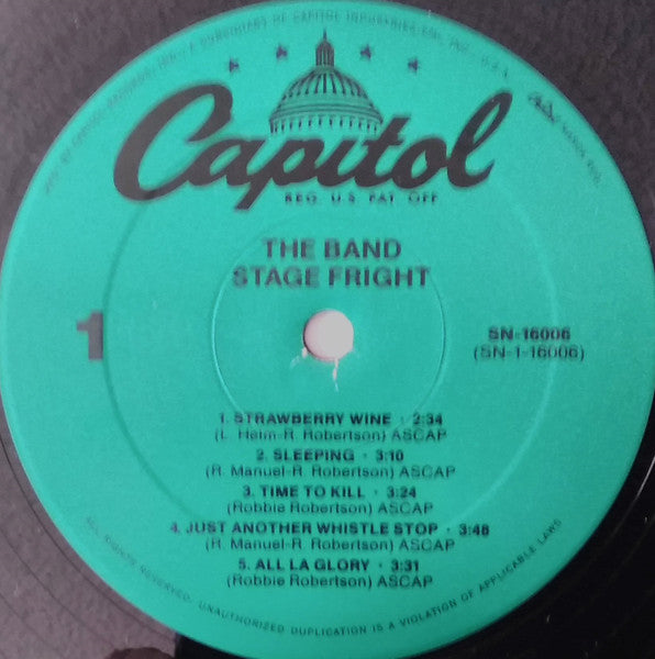 The Band – Stage Fright LP vinyl record, image 3 of 5