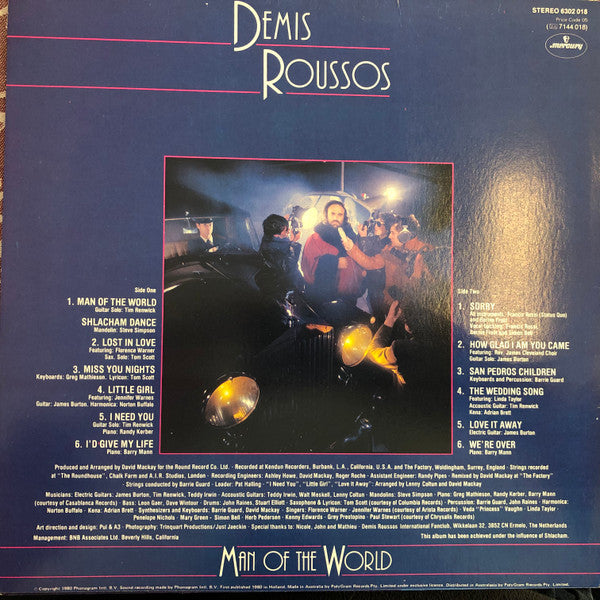 Demis Roussos – Man Of The World LP vinyl record, image 2 of 4