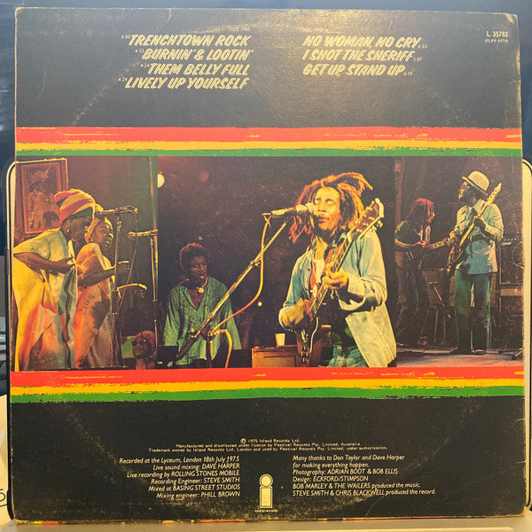 Bob Marley & The Wailers – Live ! LP vinyl record, image 2 of 4