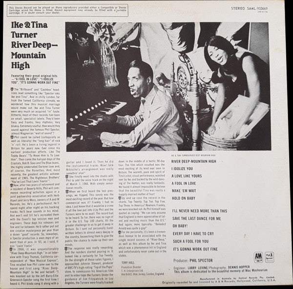 Ike & Tina Turner – River Deep-Mountain High LP vinyl record, image 2 of 4