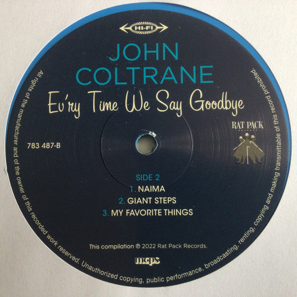 John Coltrane – Ev’ry Time We Say Goodbye LP vinyl record, image 3 of 3