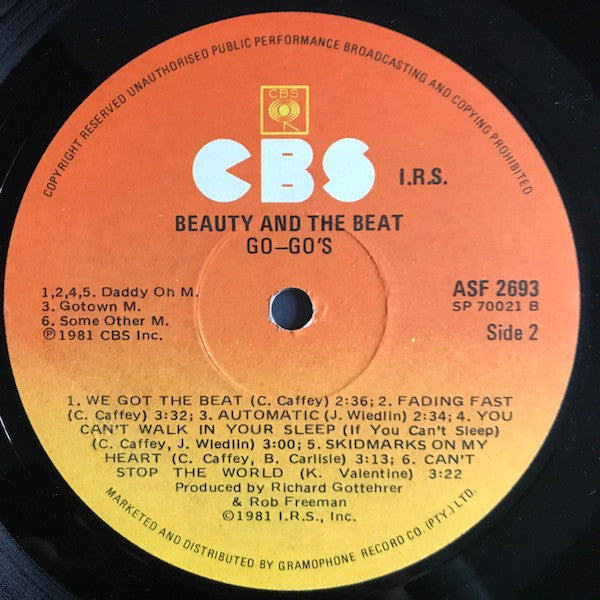 Go-Go's – Beauty And The Beat LP vinyl record, image 4 of 4