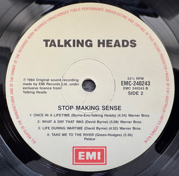 Talking Heads – Stop Making Sense LP vinyl record, image 4 of 6