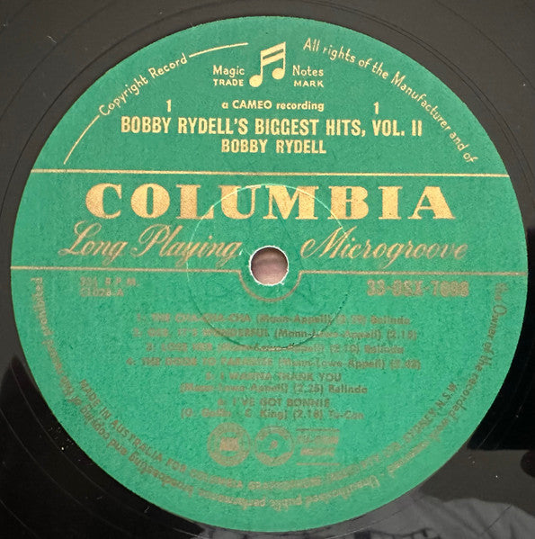 Bobby Rydell – Biggest Hits Volume 2 LP vinyl record, image 3 of 4
