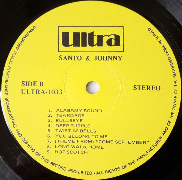 Santo & Johnny – Santo & Johnny LP vinyl record, image 4 of 4