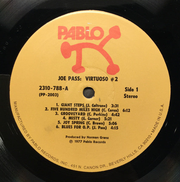 Joe Pass – Virtuoso #2 LP vinyl record, image 3 of 4