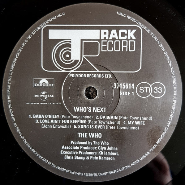 The Who – Who's Next LP vinyl record, image 5 of 7