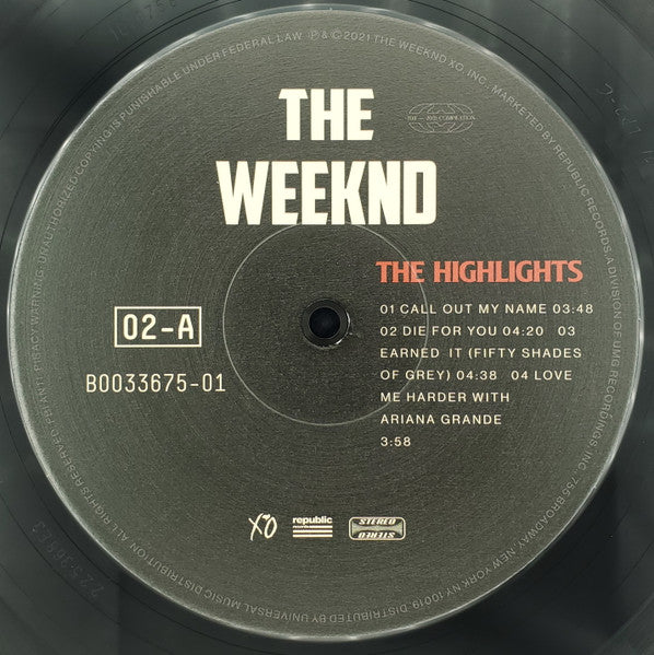 The Weeknd – The Highlights (2xLP) LP vinyl record, image 7 of 8