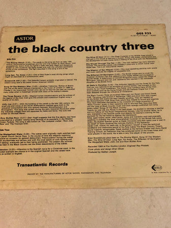 The Black Country Three – The Black Country Three. LP vinyl record, image 2 of 4