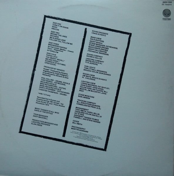 Genesis – Three Sides Live (2xLP) LP vinyl record, image 2 of 7