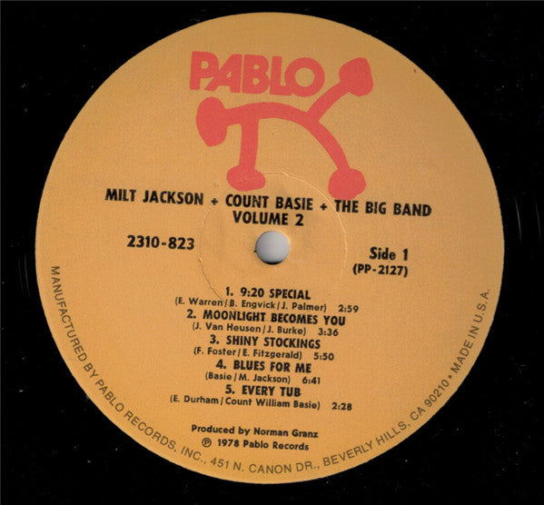 Milt Jackson, Count Basie Big Band – Vol. 2 LP vinyl record, image 3 of 4