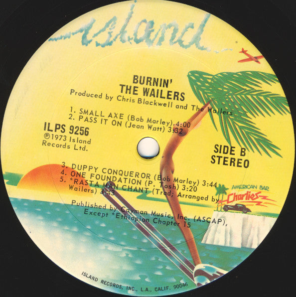 The Wailers – Burnin' LP vinyl record, image 3 of 3