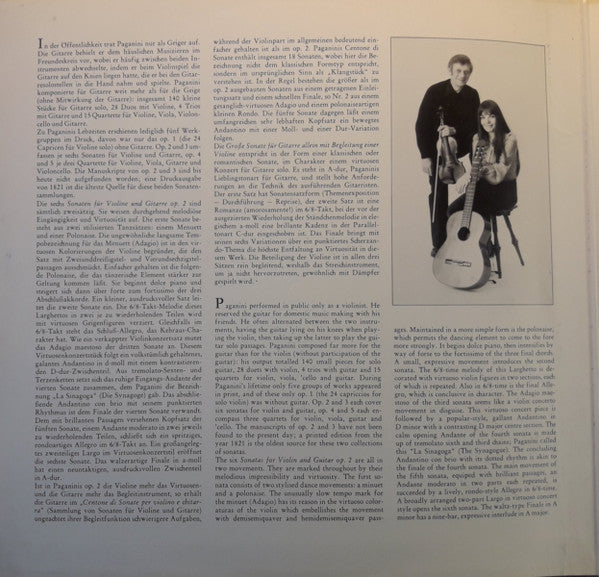 Niccolò Paganini, György Terebesi, Sonja Prunnbauer – Violine & Gitarre Vol. 2 LP vinyl record, image 2 of 6