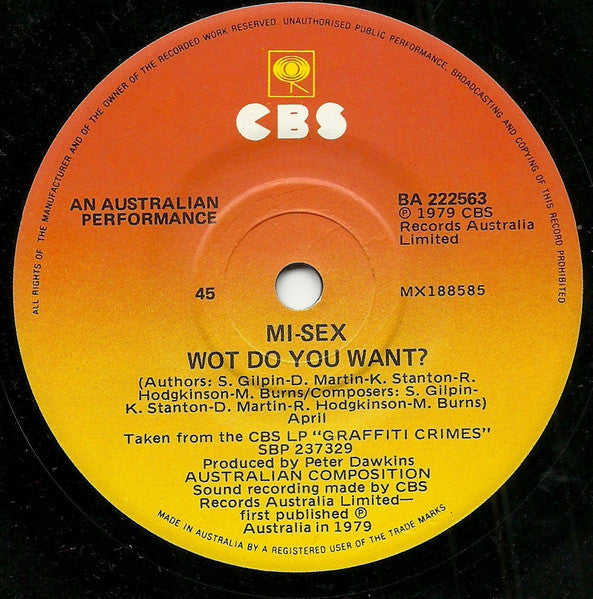 Mi-Sex – Computer Games 7" vinyl record, image 4 of 4
