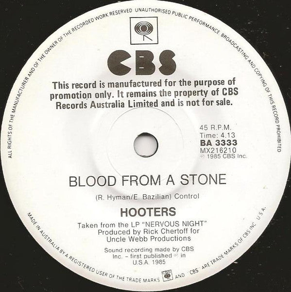The Hooters – And We Danced 7" vinyl record, image 4 of 4