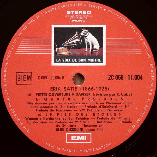 Erik Satie, Aldo Ciccolini – Pièces Pour Piano - Album 4 - LP vinyl record, image 6 of 6