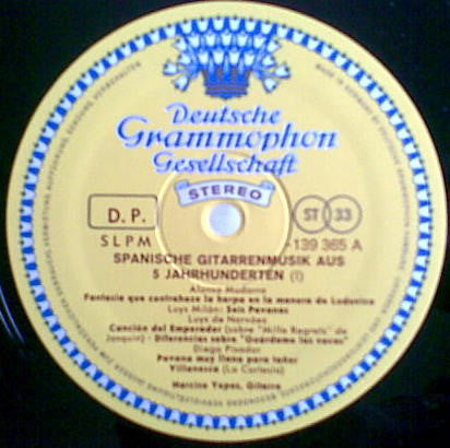 Narciso Yepes – Spanische Gitarrenmusik Aus Fünf Jahrhunderten, Vol. 1 LP vinyl record, image 3 of 4