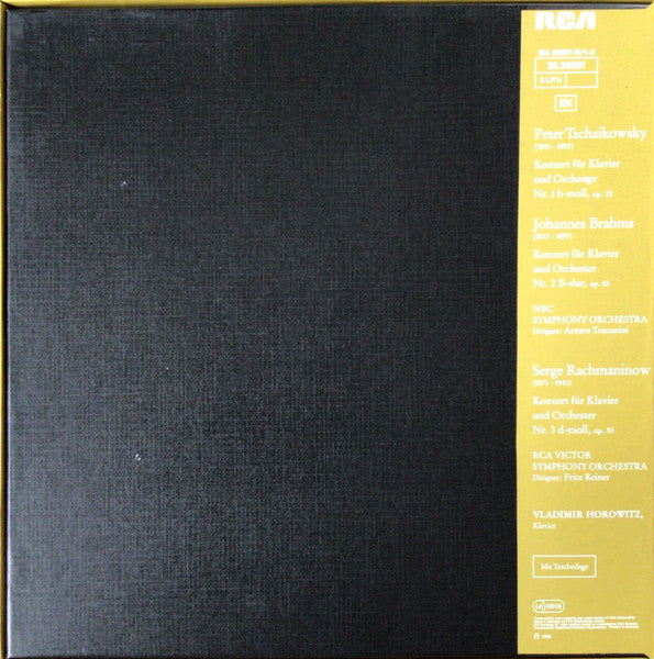Pyotr Ilyich Tchaikovsky, Johannes Brahms, Sergei Rachmaninoff, Vladimir Horowitz – Vladimir Horowitz (Seine Berühmten Konzerte) (3xLP) LP vinyl record, image 2 of 10
