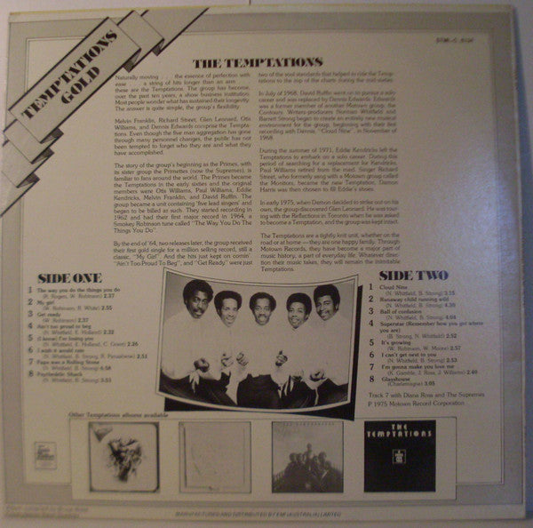 The Temptations – Temptations Gold LP vinyl record, image 2 of 4