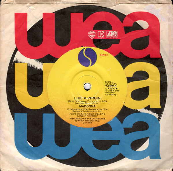 Madonna – Like A Virgin 7" vinyl record, image 3 of 3