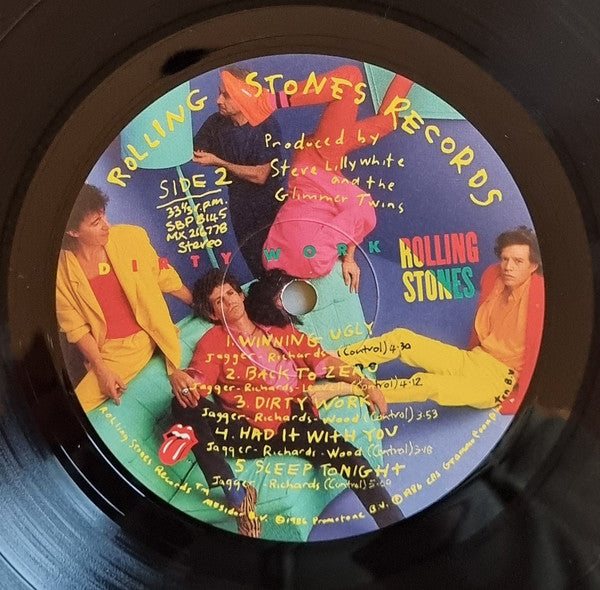 The Rolling Stones – Dirty Work LP vinyl record, image 6 of 6