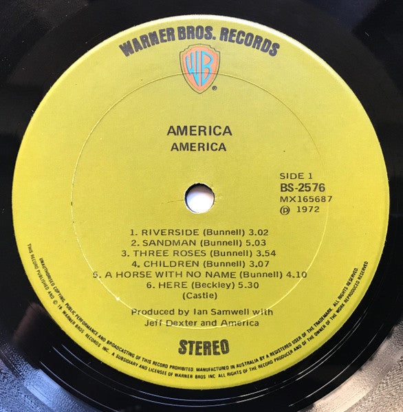 America – America LP vinyl record, image 3 of 4