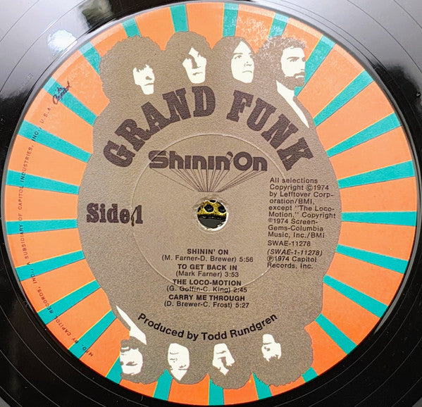 Grand Funk Railroad – Shinin' On LP vinyl record, image 6 of 10