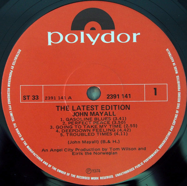 John Mayall – The Latest Edition LP vinyl record, image 5 of 6