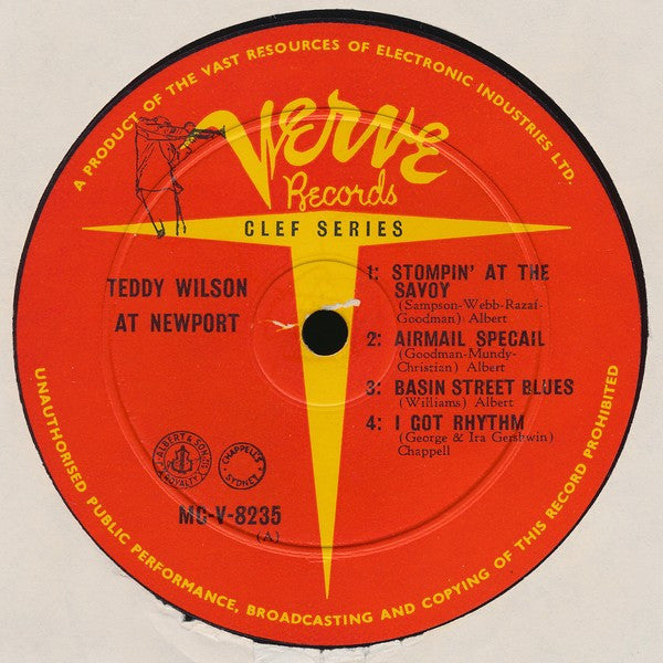 Teddy Wilson Trio, Gerry Mulligan Quartet, Bob Brookmeyer – At Newport LP vinyl record, image 3 of 4