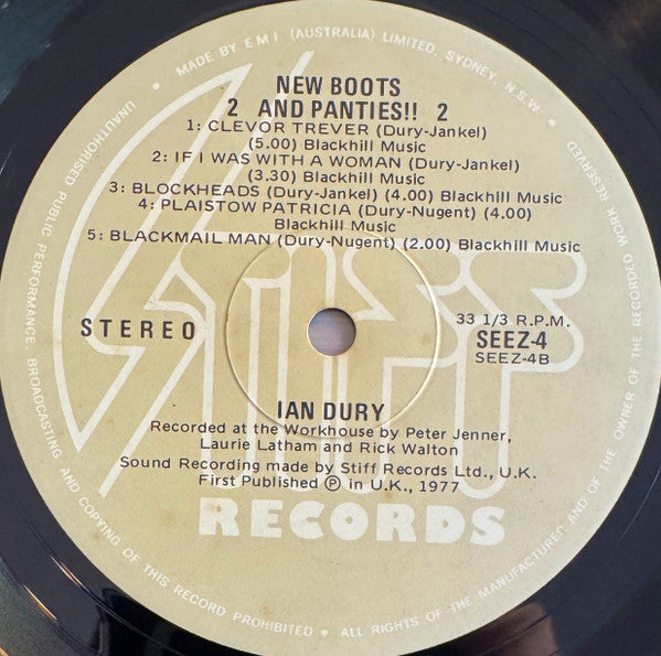 Ian Dury – New Boots And Panties LP vinyl record, image 6 of 6