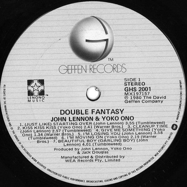 John Lennon & Yoko Ono – Double Fantasy LP vinyl record, image 3 of 4