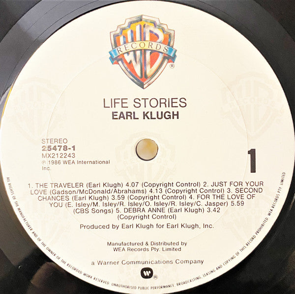 Earl Klugh – Life Stories LP vinyl record, image 5 of 6