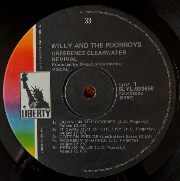 Creedence Clearwater Revival – Willy And The Poor Boys LP vinyl record, image 3 of 4