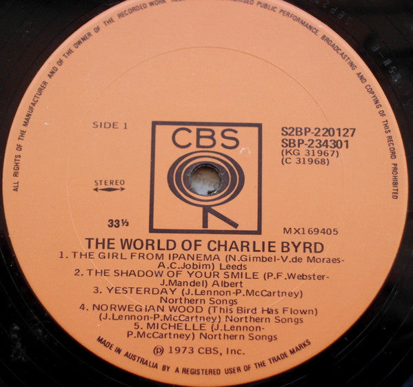 Charlie Byrd – The World Of Charlie Byrd (2xLP) LP vinyl record, image 6 of 6