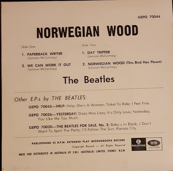 The Beatles – Norwegian Wood 7" vinyl record, image 2 of 4