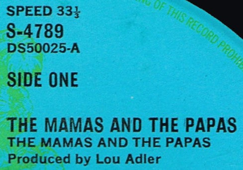 The Mamas & The Papas – The Mamas & The Papas LP vinyl record, image 5 of 6