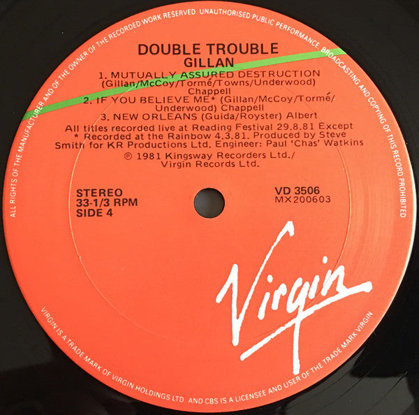Gillan – Double Trouble (2xLP) LP vinyl record, image 7 of 7