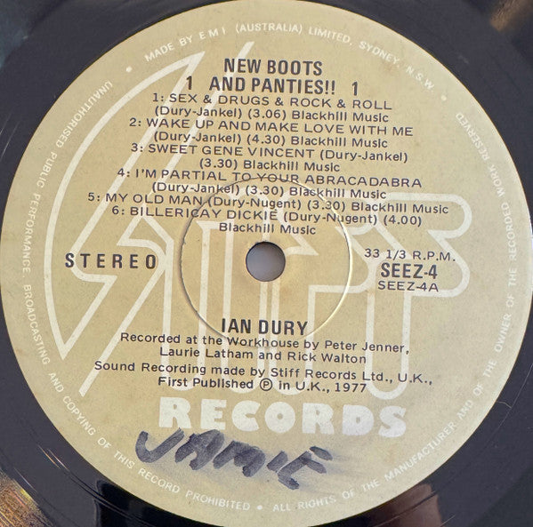Ian Dury – New Boots And Panties LP vinyl record, image 5 of 6