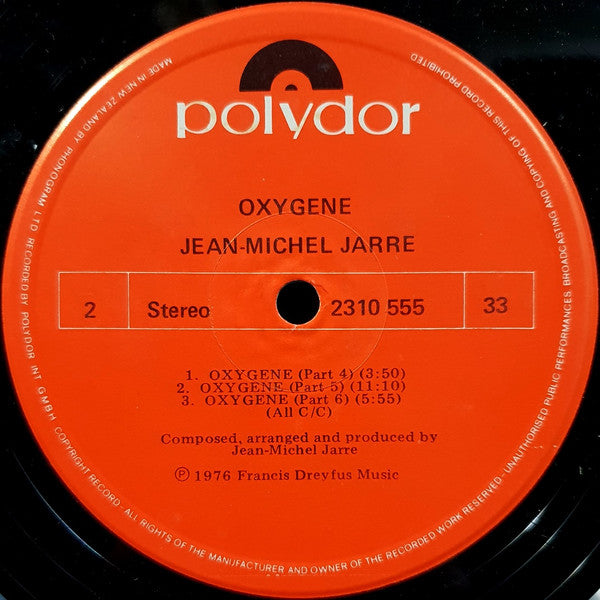 Jean-Michel Jarre – Oxygene LP vinyl record, image 4 of 4