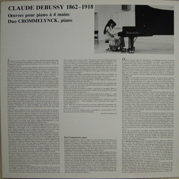 Claude Debussy, Duo Crommelynck – La Mer (Version Originale Pour Piano 4 Mains) / Marche Ecossaise / Petite Suite / Six Epigraphes Antiques LP vinyl record, image 2 of 6