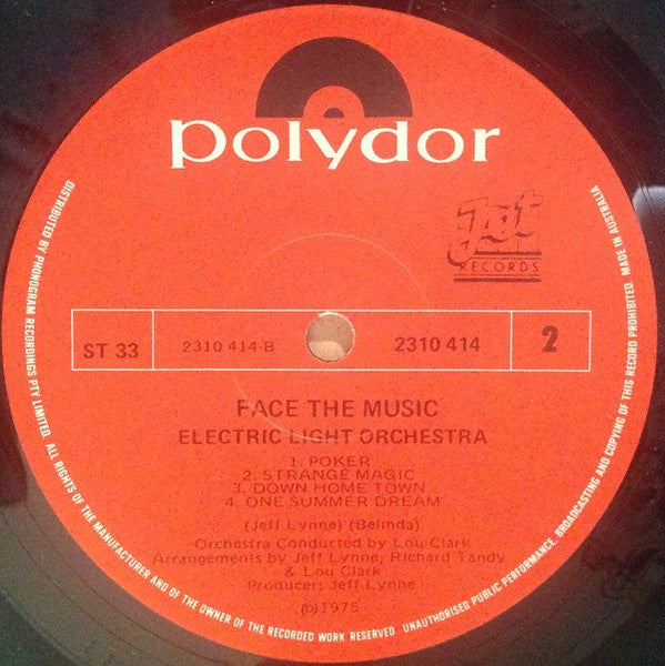 Electric Light Orchestra – Face The Music LP vinyl record, image 3 of 6
