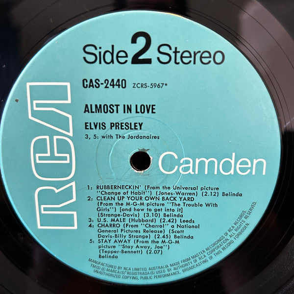 Elvis Presley – Almost In Love LP vinyl record, image 4 of 4