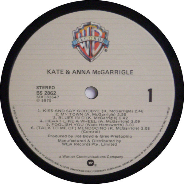 Kate & Anna McGarrigle – Kate & Anna McGarrigle LP vinyl record, image 3 of 4