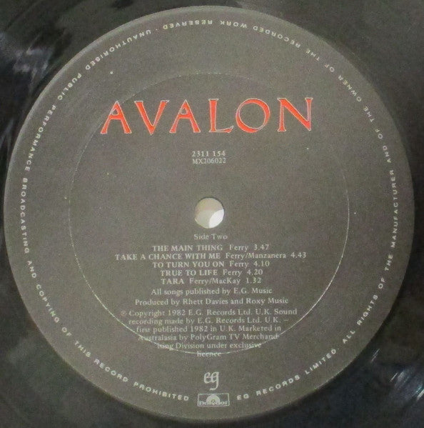 Roxy Music – Avalon LP vinyl record, image 4 of 6